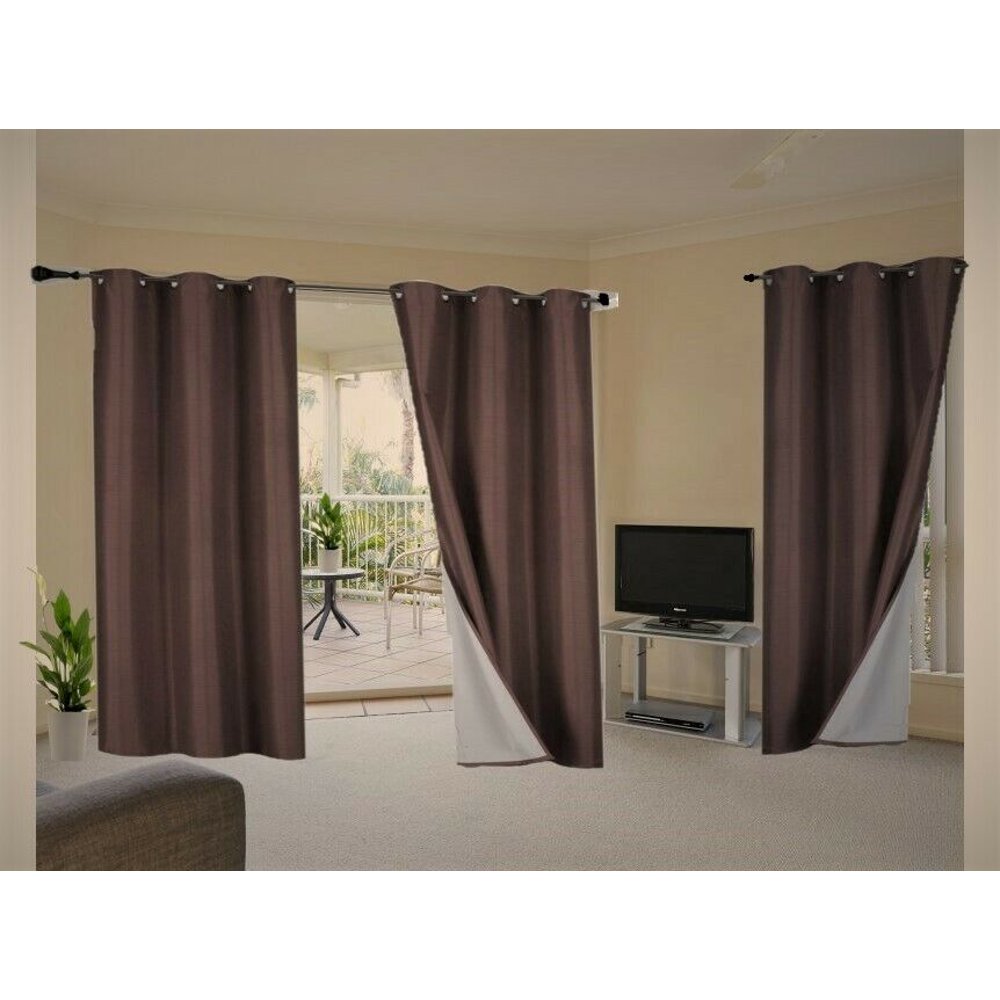 1 PANEL SOLID PLAIN THERMAL FOAM LINED BLACKOUT HEAVY THICK WINDOW