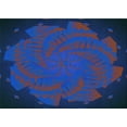 thumbnail image 1 of Ahgly Company Indoor Rectangle Patterned Blue Whale Blue Area Rugs, 7' x 9', 1 of 6