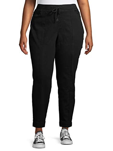 black knit joggers womens