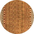 thumbnail image 1 of Ahgly Company Indoor Round Abstract Orange Modern Area Rugs, 6' Round, 1 of 4