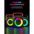 thumbnail image 5 of BONAOK Karaoke Machine for Adults, Karaoke Speaker with Two Wireless Microphones, Portable Bluetooth Speaker PA System with LED Lights, Black, 5 of 8