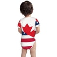 thumbnail image 2 of Rocae USA Canada Flag for Baby Cotton Short-Sleeve Bodysuits for Unisex Onesies Bodysuit-12 Months, 2 of 7