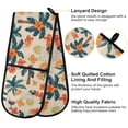 thumbnail image 4 of Dailycode Double Sided Oven Mitt with Loop Heat Resistant Kitchen Long Potholders 7" x 35" Cute Pug Dog and Flower, 4 of 6