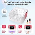 thumbnail image 4 of Lámpara LED UV para uñas Meremit, 108 W, recargable, con 36 perlas, 4 of 7