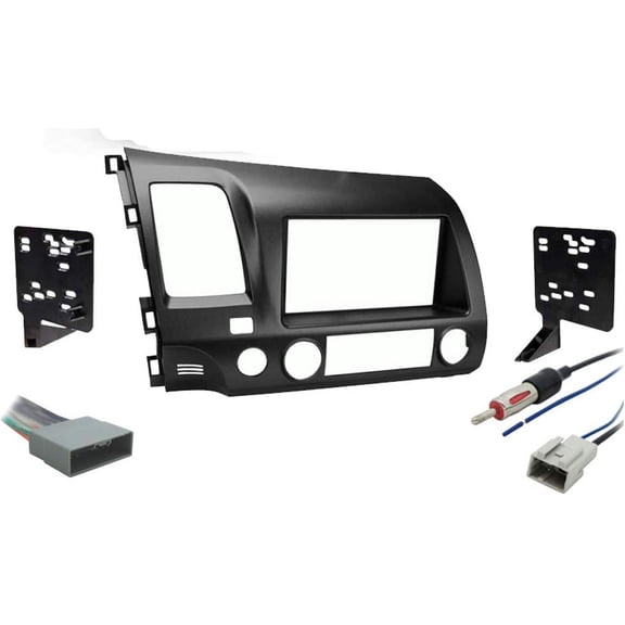 METRA 99-7816G Compatible with Honda Civic 2006-2011 Single or Double DIN Stereo Radio Install Dash Kit Gray Package