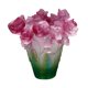 thumbnail image 3 of Jarrón de cristal con flores, centro de mesa, florero decorativo con arreglo floral Rojo, 3 of 9