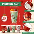thumbnail image 2 of 100pcs Sunspire 16oz Christmas Paper Cups with Festive Designs - Including Reindeer, Snowflakes, and Candy Canes - Perfect for Holiday Coffee, Tea, and Beverages, BPA-Free, Hand Wash Only, Christmas, 2 of 6