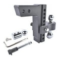 thumbnail image 5 of GELUOXI Black Aluminum Trailer Tow Hitch Fits 2.5" Receiver 8" Drop/Rise, 1-7/8" 2" 2-5/16" Tri Hitch Balls 18500 LBS, 5 of 13