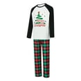 thumbnail image 5 of Christmas Family Matching Pajamas Set Xmas Tree Letters Print Tops+Plaid Pants Holiday Pjs Sleepwear Loungwear Outfit, 5 of 7