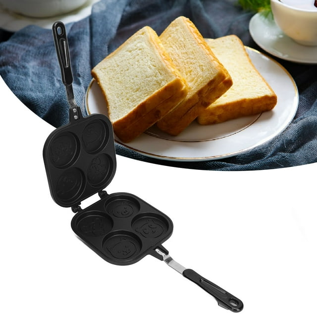 Poêle à Omelette Double Face, Poêle à Crêpes Double Face Pratique Portable pour Tarte à Roues