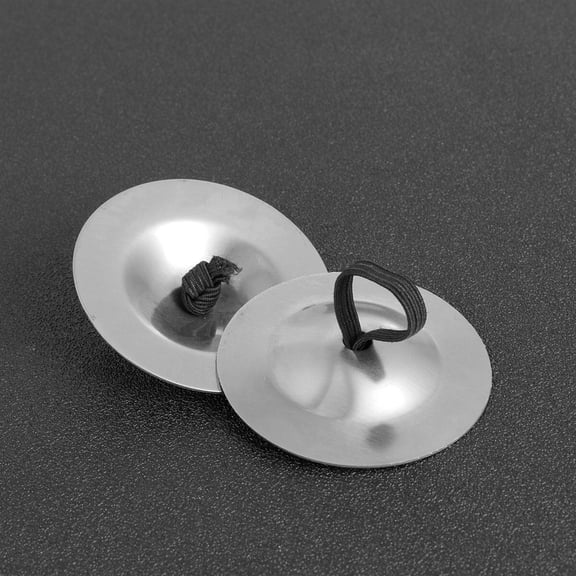 CTIRCHIU Set of 6 Finger Cymbals for Belly Dance with Comfortable Elastic Bands, Percussion Accessories