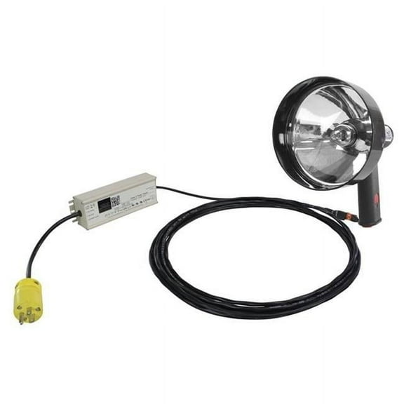 Larson Electronics HL-85-110V-7 100 watt & 110V AC Halogen Handheld Spotlight, Spot & Flood Combo, 900 ft. Beam - Lightweight 7 in. Lens