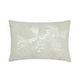 thumbnail image 1 of Funda de almohada lumbar decorativa HomeCentric color marfil de 30 x 40 cm (12 x 16 pulgadas), almohada rectangular de seda con cuentas y lentejuelas, diseño geométrico moderno - All Eyes on Ivory, 1 of 3