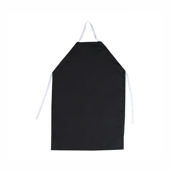 Eisco Labs Black Rubber Coated Cloth Bib Apron, Small (27"W x 30"L)