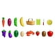 thumbnail image 2 of Juego de corte de alimentos de imitación, juego de cocina de alimentos de imitación, con canasta de almacenamiento, accesorio de frutas y verduras de 16 piezas, 2 of 8