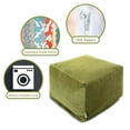 thumbnail image 6 of Majestic Home Goods Indoor Micro Velvet Apple Villa Ottoman Pouf, 6 of 6