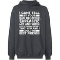 thumbnail image 2 of OXI Hoodie Sweatshirt - Bad Behavior Sarcastic, Basic Casual Hoodie for Men's and Women Fleece Hoodie Long Sleeve - Charcoal 3X-Large, 2 of 3