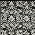 thumbnail image 3 of HomeRoots 505587 9 x 12 ft. Black & White Fleur De Lis Stain Resistant Non Skid Rectangle Area Rug, 3 of 5