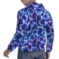 thumbnail image 6 of Goofa Blue Lightning1 for Men's Hooded Sweatshirt - Lightweight Pullover Hoodie with Kangaroo Pocket, Perfect for Everyday Wear-Small, 6 of 7