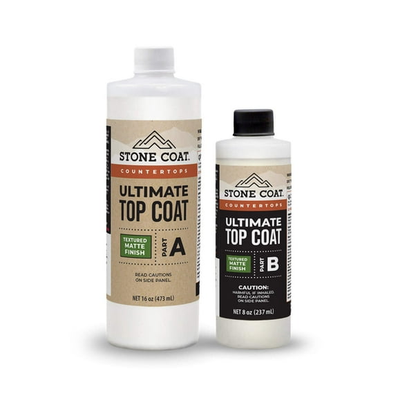 Stone Coat Kit Ultimate Top Coat Epoxy Adhesive, 24 oz, 2 Pieces