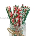 thumbnail image 2 of Pajitas de papel con forma de copo de nieve para Navidad, Pajita de 25 piezas para beber, decoraciones navideñas para el hogar, suministros para fiestas de Año Nuevo, 2 of 4