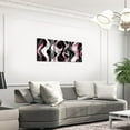 thumbnail image 3 of Hieng Kids Pink Gray Black Picture Wall Decor Geometric Stripes Canvas Wall Hieng for Living Room Abstract Lines Hieng Wall Painting Boys Girls Geometry Room Decor, 3 of 6