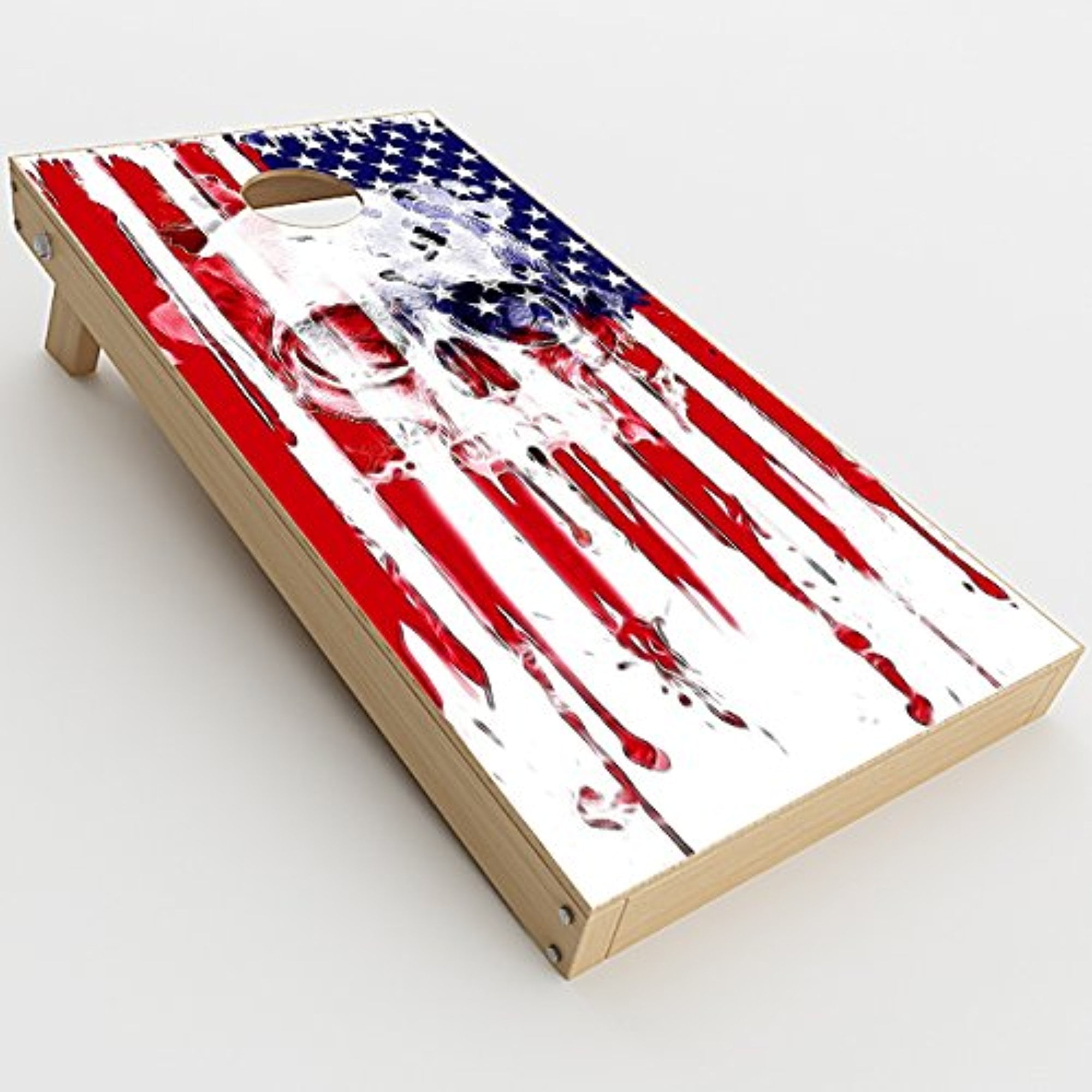 Skin Decal Vinyl Wrap for Cornhole Outdoor Board Game Bag Toss / American Flag distressed itsaskin1 2 x Pcs. skins only