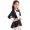 Black, variant on iEFiEL Kids Girls Sequins Ballet Dress Bow Tie Tuxedo Gymnastics Leotard Dance Costume