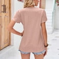 thumbnail image 3 of Birdeem Blouse Mode Femme Manches Courtes Col en V Ample Manches Bouffantes Imprimé, 3 of 5
