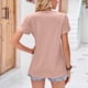thumbnail image 5 of Fiudx Liquidación de Ahorros de Verano Blusa Holgada de Manga Corta con Cuello En V a La Moda para Mujer, 5 of 5