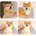 thumbnail image 5 of Cepillo para mascotas con forma de calabaza (verde), cepillo para perros, cepillo para gatos, peine para el pelo, peine para el pelo de perros y gatos con botón de limpieza de un solo clic, mango boni, 5 of 5
