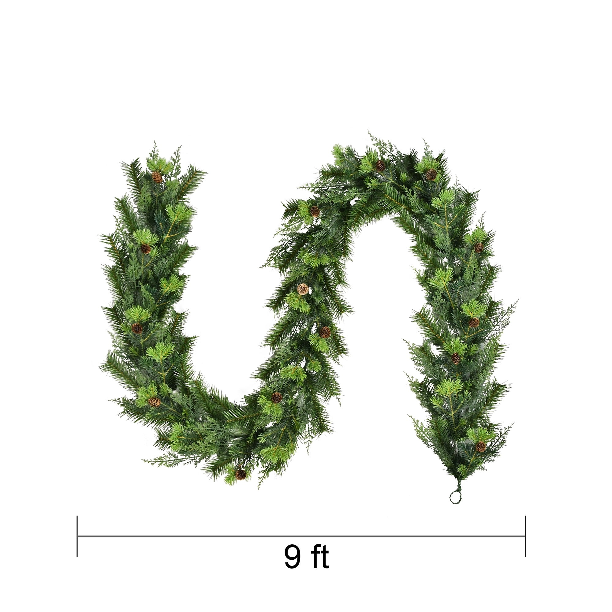 Holiday Time 9' Sonoma Cypress Evergreen Artificial Christmas Garland photo 5