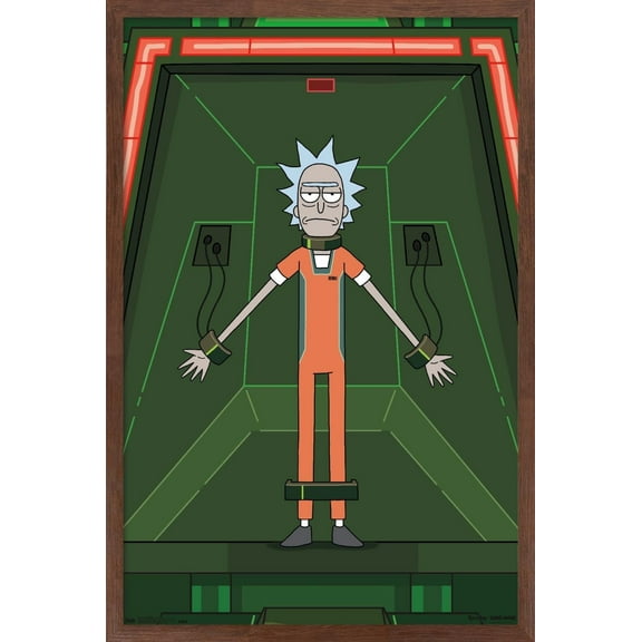 Rick And Morty - Shackled Wall Poster, 14.725" x 22.375", Framed