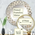 thumbnail image 3 of Designart "Beige Botanical Expressions I" Abstract Botanicals Round Wall Mirror - Abstract Oval Mirror, 3 of 4