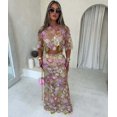 thumbnail image 3 of Women's Floral Embroidered Crop Top and Mini Skirt Set, Sequin Party Two Piece Outfit, 3 of 3