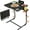 Black, variant on Adjustable TV Tray Black Dinner - Folding Trays for Eating On Couch Wooden Tables Mate Stand Foldable Desk with Cup Holder Portable
