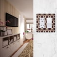 thumbnail image 5 of Yayeee Rocker Switch Wall Plate 2-Gang 4.7"x4.6" Home Decorative Outlet Cover, Checkered Stars Pattern, 5 of 6