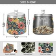 thumbnail image 2 of Yayeee Ashtray with Lid for Cigarette Smokeless Stainless Steel Home Ash Holder, Dark Floral, 2 of 7