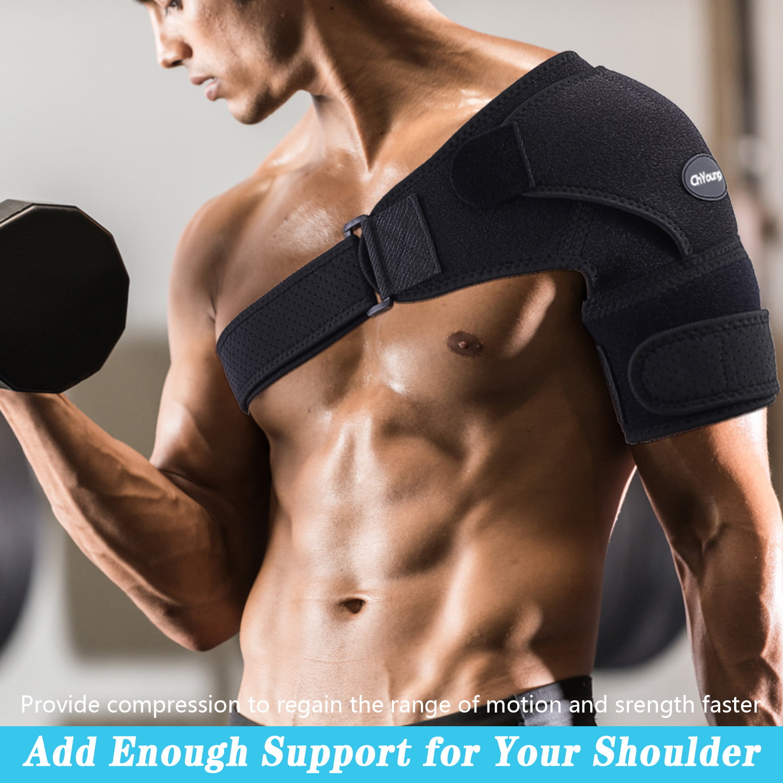 Shoulder Brace for Men Women Copper Infused Immobilizer Support Right or  Left Shoulder Compression Sleeve for Torn Rotator Cuff Joint Pain Relief  Dislocation Arm Stability Injuries Aosijia ChYoung 