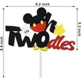 thumbnail image 2 of Oh Twodles Felt Fabric Cake Topper, Mickey Themed 2nd Birthday Cake Decor, Second Birthday Party Supplies, 2 of 4
