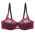 thumbnail image 4 of Sakmal Womens Bras Plus Size Underwire Seamless Lace Soft Cup Pink Womens Bras 5X, 4 of 5