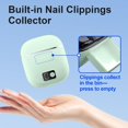thumbnail image 5 of Aorsher 3 in 1 Electric Nail Trimmer with Nail File and Nail Clipping Storage, 3-Speeds Automatic Nail Clippers for Adults and Seniors, USB Rechargeable, Not for Toenails, Green, 5 of 11