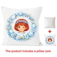 thumbnail image 2 of Easter Basket Stuffer Soft Throw Pillow With Hand-Drawn Character Design For Kids Room Decor 35 cm x 35 cm, 2 of 5