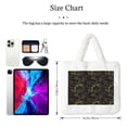 thumbnail image 3 of Yiaed Gold Gloss Outline Floral Print Fluffy Shoulder Bag Plush Bags Women Ladies Tote Bag Fluffy White Furry Purse Handbag for Autumn and Winter, 3 of 7