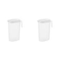 thumbnail image 1 of CHOK Large Airtight Plastic Jar with Lid and Locking Handle 1.5L 50oz Slim Design for Refrigerator Door Perfect for Water Coffee Lemonade Iced Tea and Juice Dishwasher Freezer Ideal for K, 1 of 9