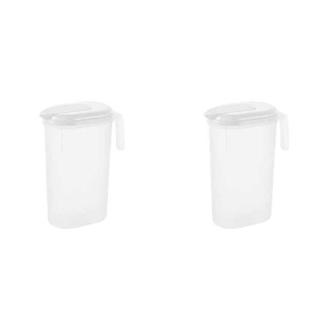 CHOK Large Airtight Plastic Jar with Lid and Locking Handle 1.5L 50oz Slim Design for Refrigerator Door Perfect for Water Coffee Lemonade Iced Tea and Juice Dishwasher Freezer Ideal for K