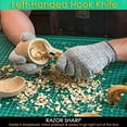 thumbnail image 5 of BeaverCraft Hook Knife SK2L Oak 1.2" Blade Wood Carving Spoon Knife for Bowl Cups Spoons Carving Left Handed Wood Carving Knife Curved Tools for Beginners, 5 of 8
