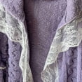 thumbnail image 7 of Hrsba Fleece Womens Robe Lace Trim Fashion Soft Long Robe, 7 of 7