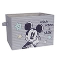 thumbnail image 1 of Cesta de almacenamiento Lambs & Ivy Disney Mickey Mouse de lona gris, 1 of 4