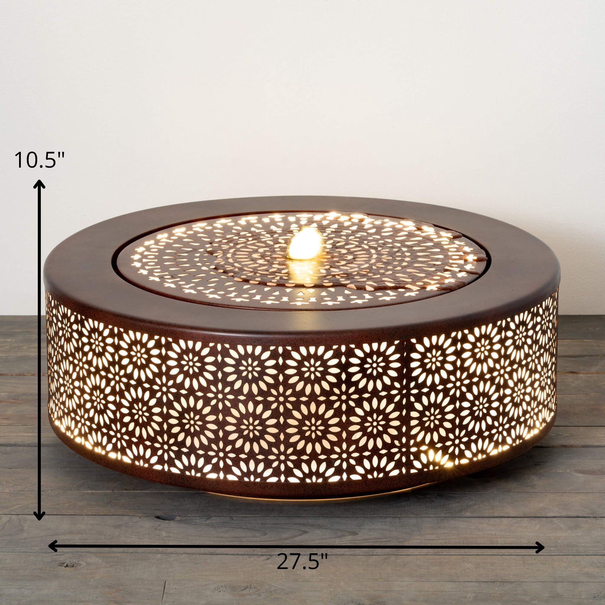 Sullivans 10.5" Large Pierced Copper Fountain, Metal